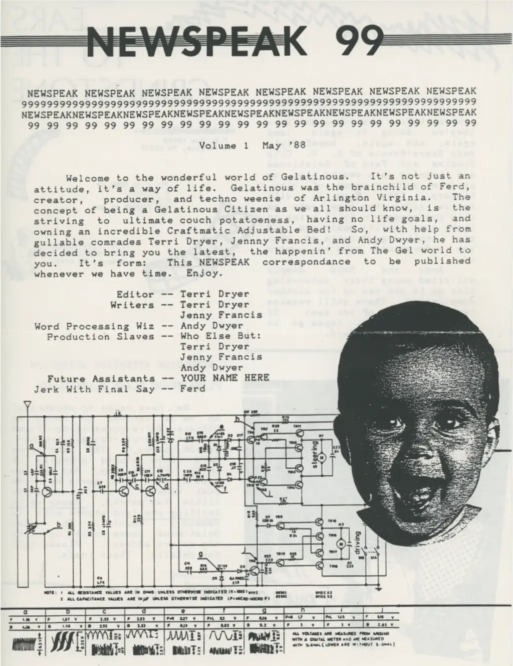 Gelatinous Citizen Memorabilia Newspeak Flyer